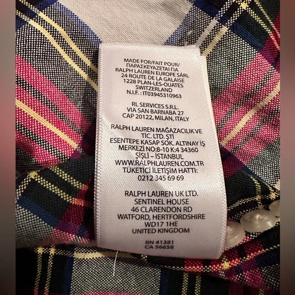 Plaid Brushed Oxford Shirt size small